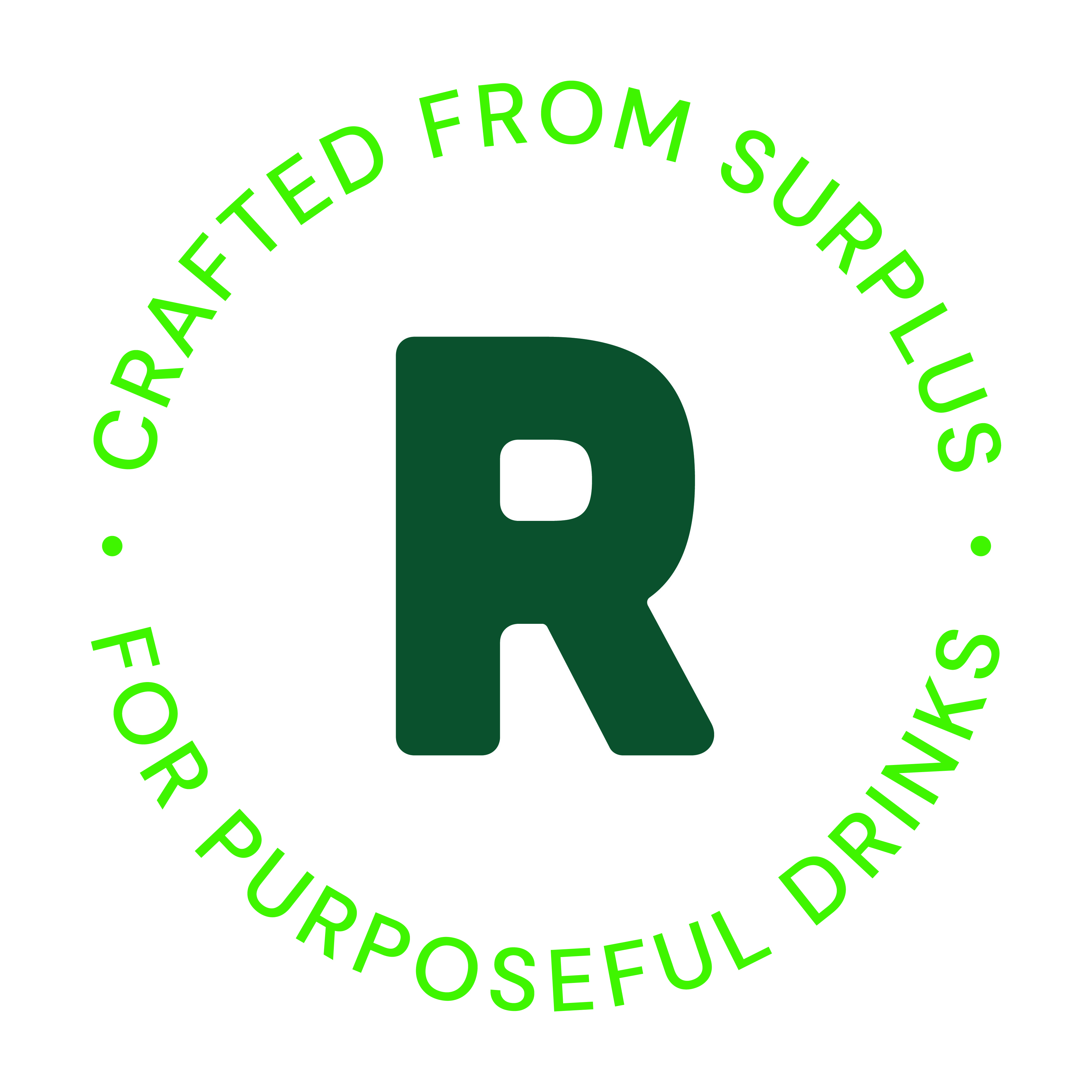 Crafted from Surplus · For Purposeful Drinks