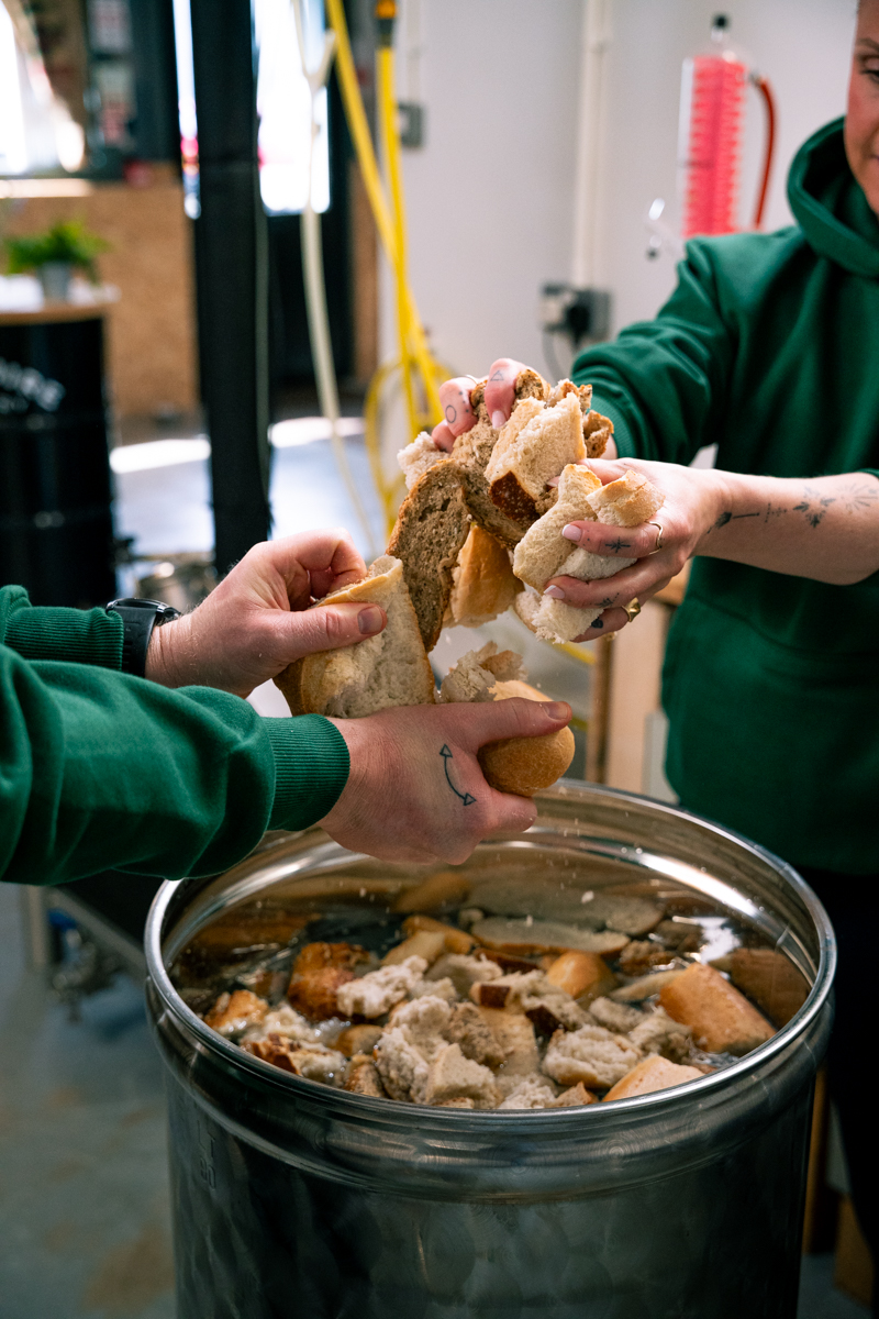 Surplus ingredients being transformed at the distillery